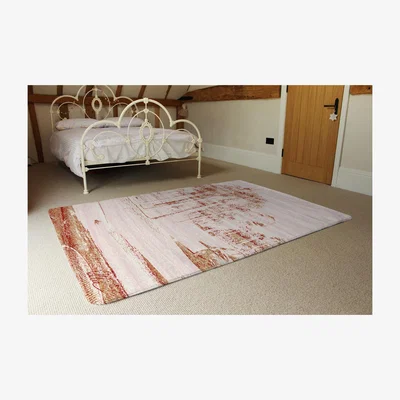 The Range Bronze Palm Rug - Pink / 230cm