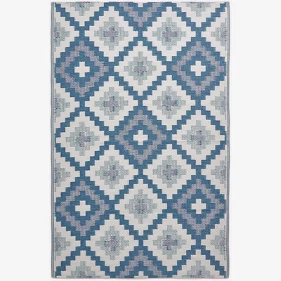 The Range Homescapes Mia Aztec Blue Outdoor Rug - Blue / 180cm