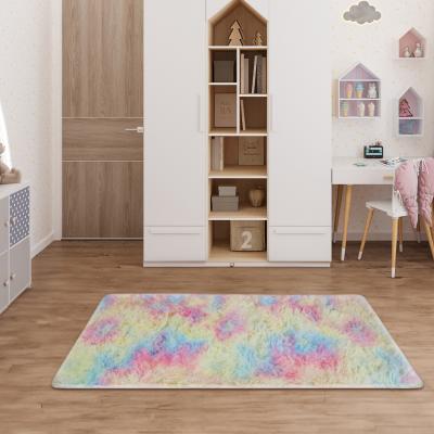 The Range Cashmere Fluffy Anti-Skid Rainbow Yoga Indoor Carpet - Multicolour