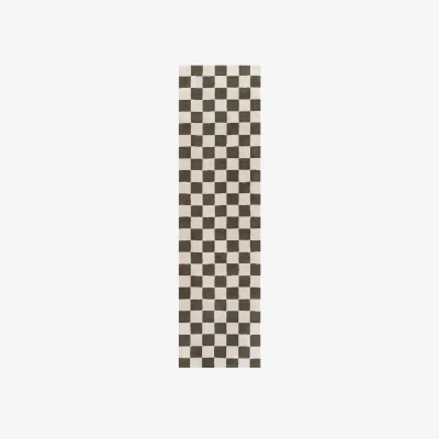 The Range The Rugs Loft Checkerboard Design Textured Rug - Green / 150cm