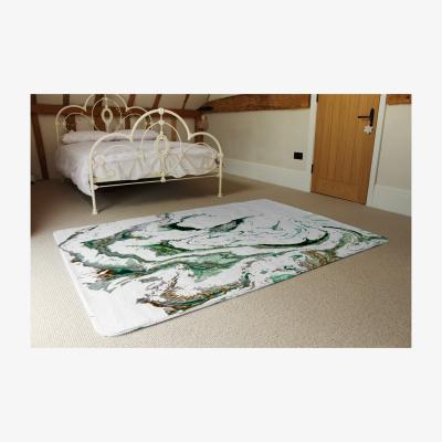 The Range Gold  Green Marble Rug - Green / 230cm