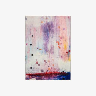 The Range Pastel Pink Abstract Area Rug - Pink, Purple