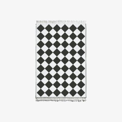 The Range The Mia Pixel Kilim Rug  - Black and White