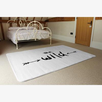 The Range Be Wild Inspirational Quote Rug - Black / 230cm