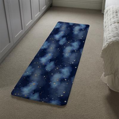 The Range Dark Blue Sky With Gold Foil Constellations Runner Rug - Blue
