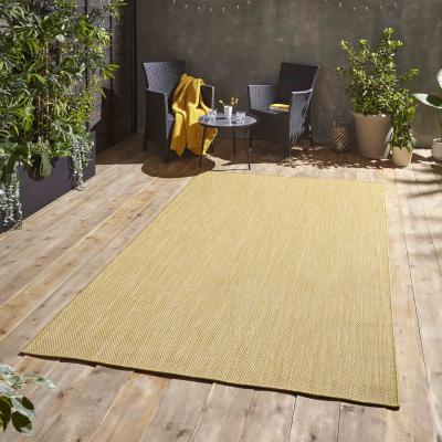 The Range Eye Catching Yellow Weatherproof Indoor Outdoor Rug - Yellow / 160cm