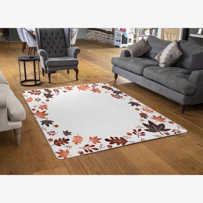 The Range Decorative Autumn Rug - Orange / 150cm
