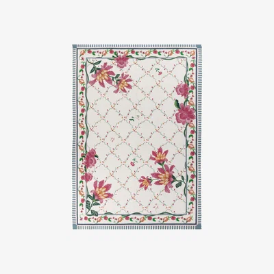 The Range Clauda Floral Printed Outdoor Rug - Candy Red