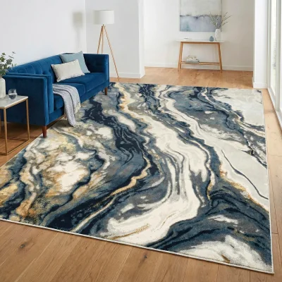 The Range Elegance Agate Rug - Blue / 120cm