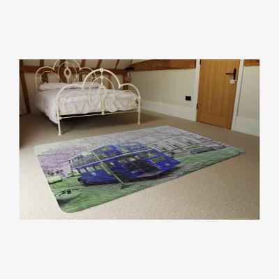 The Range London Bus Behind Blue Rug - Blue / 230cm