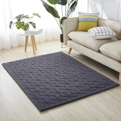 The Range Geo Faux Rabbit Rug - Dark Grey / 200cm