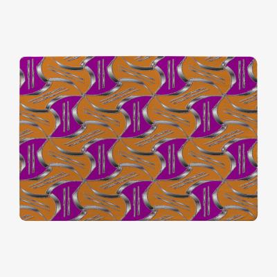 The Range Geo Metalic Shapes Rug - Orange / 110cm