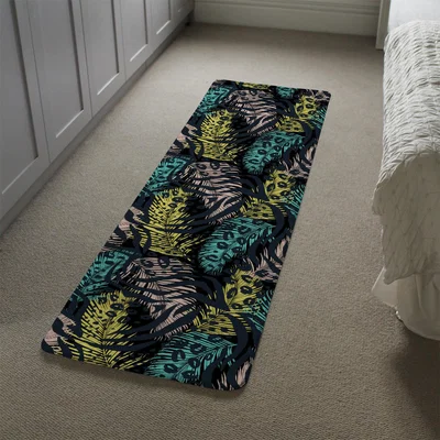 The Range Animal  Tropical Print Runner Rug - Black