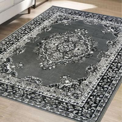 The Range Charcoal Grey Traditional Medallion Area Rugs - Islay - Grey