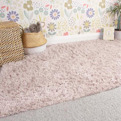 The Range Super Soft Blush Pink Shaggy Living Area Rug - Blush Pink / 150 x 80cm
