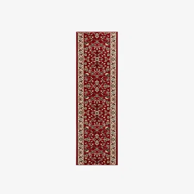 The Range Hanse Home Designer Velours Polypropylene Vintage Runner Rug Red - Red / 450.0cm