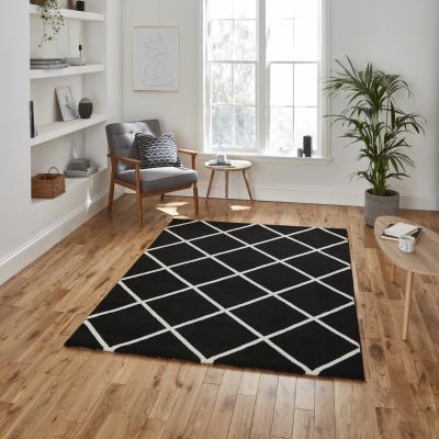The Range Brooklyn BRK35 BlackWhite Rug - Black/White / 220cm