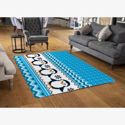 The Range New Year'S Christmas Style Rug - blue / 230cm