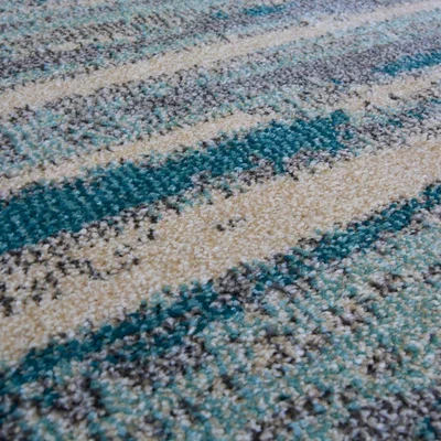 The Range Blue and Grey Abstract Area Rug - Perth - Blue