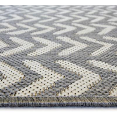 The Range Grey Washable Chevron IndoorOutdoor Garden Rug - Ota - Grey