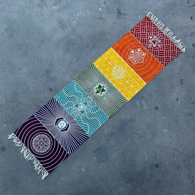 The Range Handcrafted 7 Chakras Yoga Rug 60x200cm - Multicolor