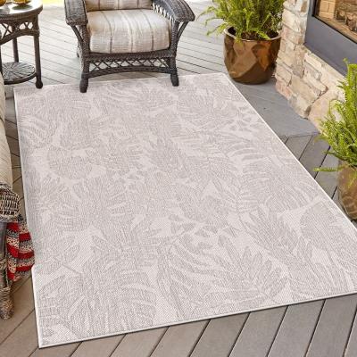 The Range California Leaf Indoor and Outdoor Rug - Neutral / 120cm