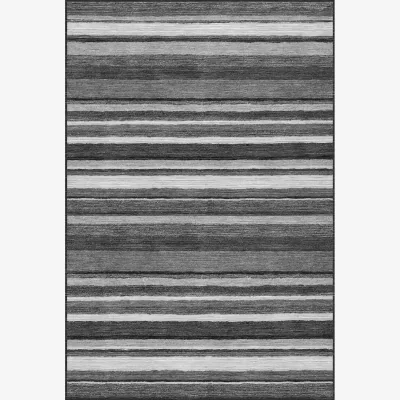 The Range CozyLiving Rectangle Striped Pattern Rug Short Pile Carpet Area Rug 200x280cm - GREY