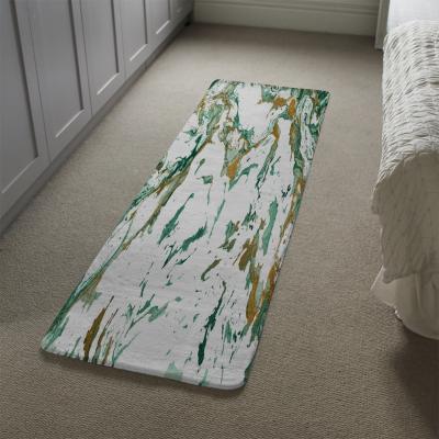 The Range Green  Golden Marble Runner Rug - Green