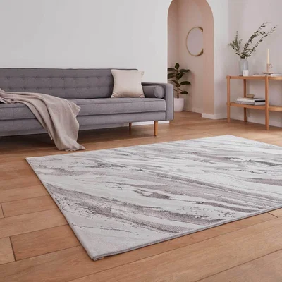 The Range Cream and Beige Calming Abstract Rug - Beige Cream / 160cm