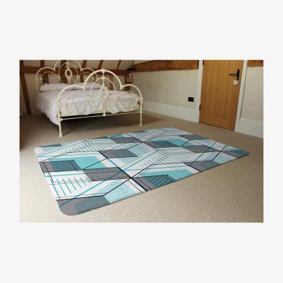 The Range Blue Geometric Hexagons Rug - Blue / 230cm