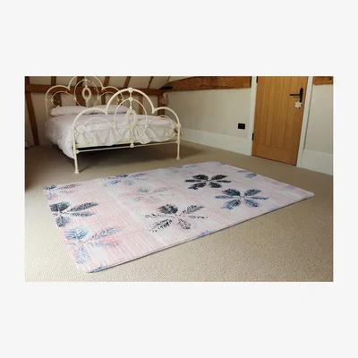The Range Colorful Pine Leaves Designer Rug - Pink / 230cm