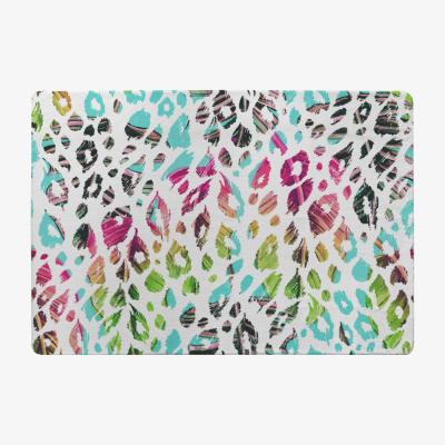 The Range Multi Coloured Leopard Spots Rug - Blue / 110cm