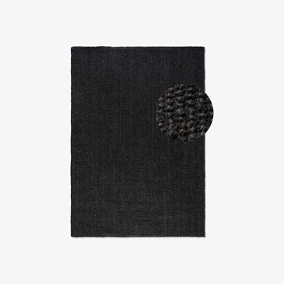 The Range Hanse Home Handwoven Natural Colour Jute Plain Rug Black - Black / 230.0cm