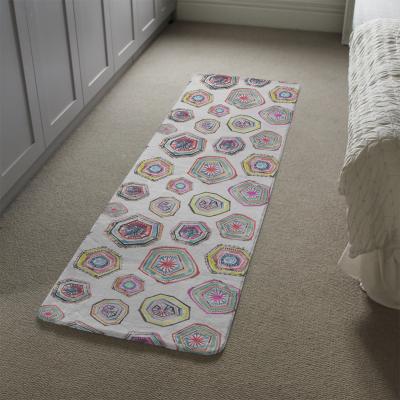 The Range Hand Painted Multicolor Watercolor  Geometrical Pattern Runner Rug - Pink