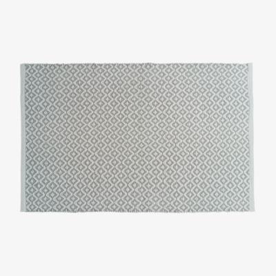 The Range Diamond Cotton Rug - Silver
