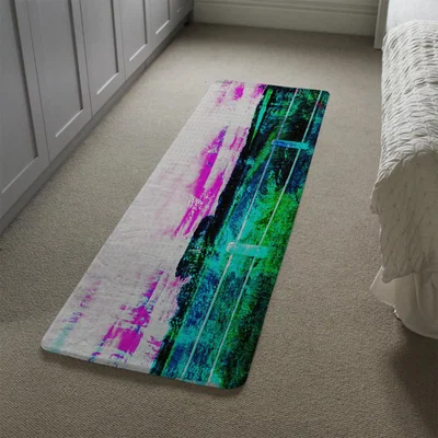 The Range Fluorescent Countryside Runner Rug - Green