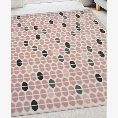 The Range Pink Polka Dot Living Room Rug - Islay - Pink / 230cm