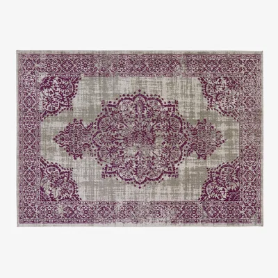 The Range Raspberry Pink Medallion Flatweave Rug - Raspberry / 67cm