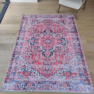 The Range Multi Coloured Traditional Non Slip Oriental Living Room Rug - Bae - Multi / 200cm