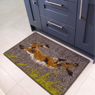 The Range Grey Hare Non Slip Washable Kitchen Utility Mat - Grey / 110cm