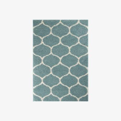 The Range Myshaggy Collection Rugs Trellis Design in Duck Egg Blue  384DB - Blue / 60cm / 60X110 cm / 1.188kg