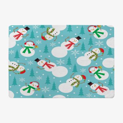 The Range Snowman Seamless Pattern Design Style Rug - blue / 230cm