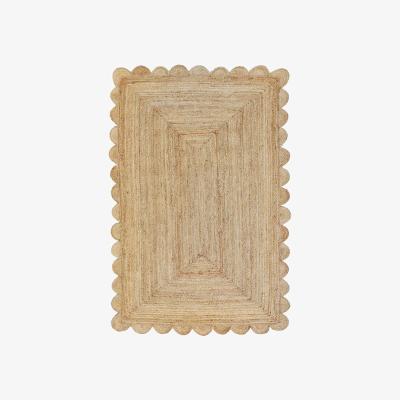 The Range Natural Scalloped Jute Rug - Neutral