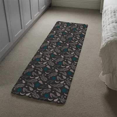 The Range Floral Magic Eyes Runner Rug - Black