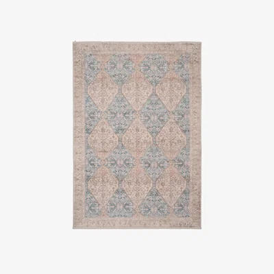 The Range Pastel Blue Fringed Area Rug - Antique Pink / 170cm