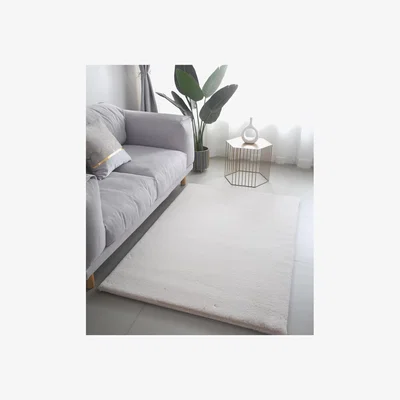 The Range Luxe Rabbit Faux Fur Rug - Natural