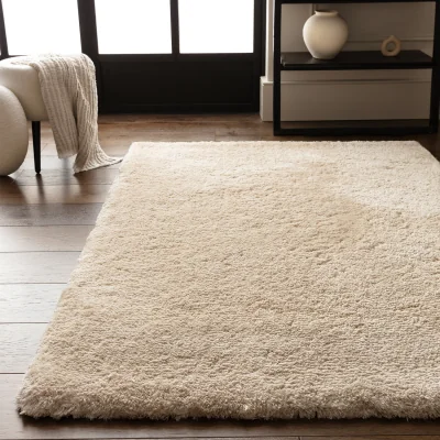 The Range Opulence Natural Luxury Soft Shaggy Rug - Beige / 150cm