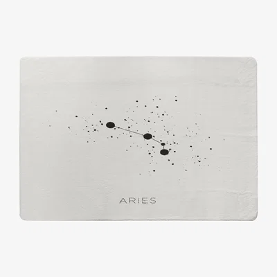 The Range Star Constellation Zodiac Aries Style Rug - white / 230cm