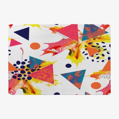 The Range Maple Leaves  Geometric Patterns Rug - Red / 110cm