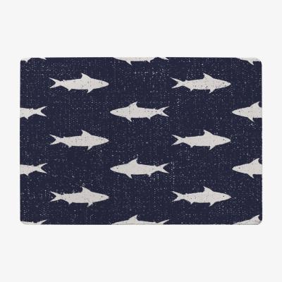The Range Fish Rug - Blue / 110cm